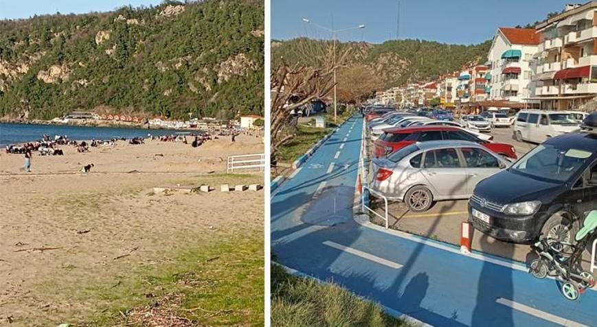 Sıcaklık 28 dereceye çıktı, plajlar ve parklar doldu taştı