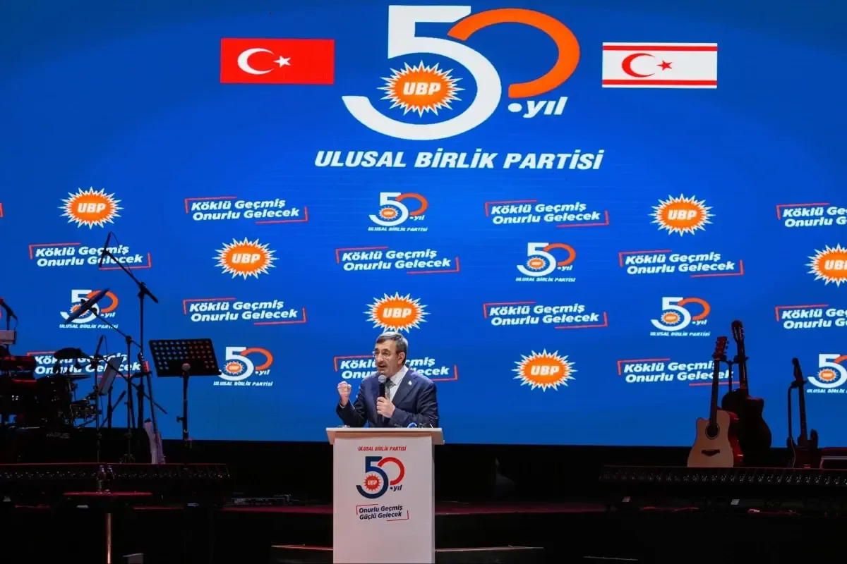Cumhurbaşkanı Yardımcısı Yılmaz, UBP'nin 50. Kuruluş Yıl Dönümünde Konuştu